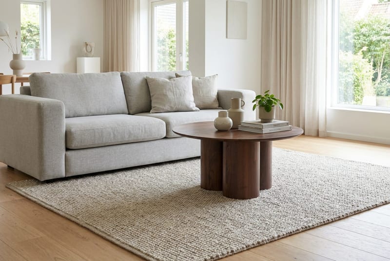 Juno Soffbord Rund 85 cm - Valnöt - Products - Möbler - Bord & matgrupp - Soffbord
