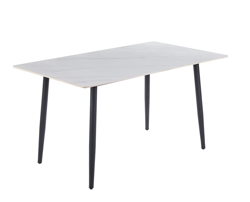 Matbord Inez Keramisk 140x80 cm, Vit matt marmor