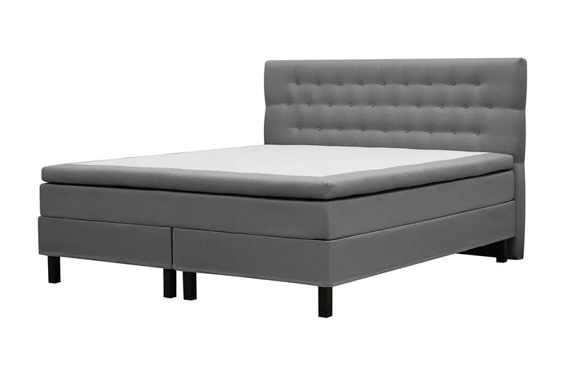 HVILA Classic Komplett Sängpaket 160x200 cm Kontinentalsäng med diamant sänggavel - Grå - Products - Möbler - Säng - Enkelsäng
