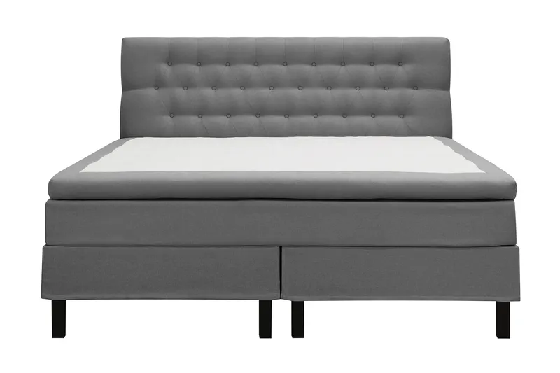 HVILA Classic Komplett Sängpaket 160x200 cm Kontinentalsäng med diamant sänggavel, Grå