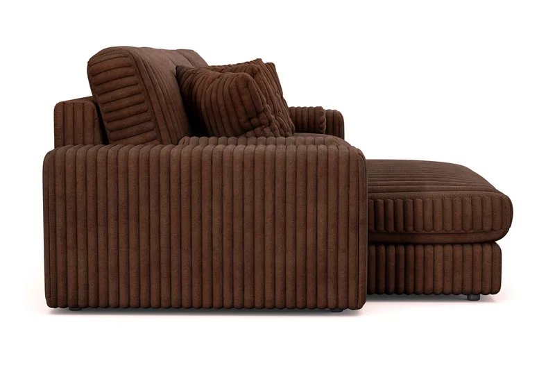Arken Lyx 5-sits Vändbar L-formad Djup Divansoffa i Manchester - Mörkbrun - Products - Möbler - Soffa - Divansoffa & schäslongsoffa