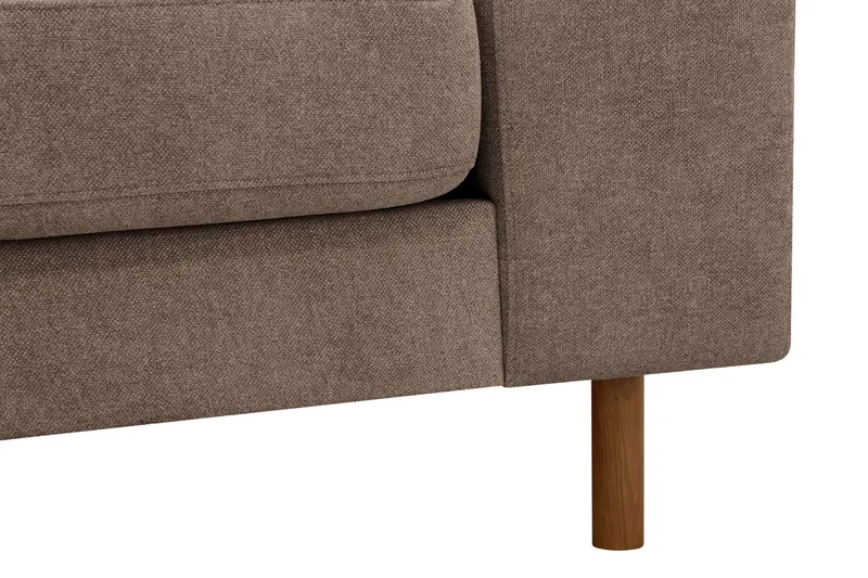 Scandi Djup 4-sits Soffa med Schäslong Vänster i Tyg - Mörkbrun - Products - Möbler - Soffa - Divansoffa & schäslongsoffa - 4 sits soffa med divan