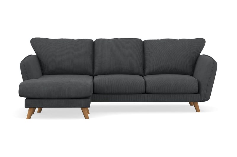 Trend Lyx 3-sits Vänstervänd L-formad Divansoffa i Manchester, Mörkgrå