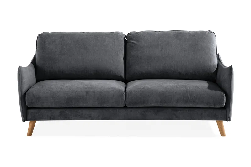 Trend Lyx 3-sits Soffa - Mörkgrå/Ek - Products - Möbler - Soffa - 3 sits soffa