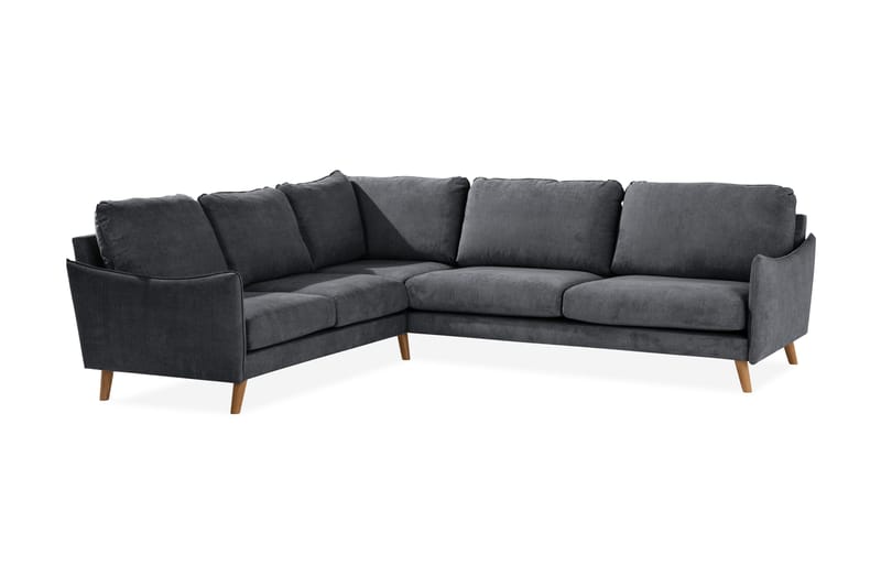 Trend Lyx Hörnsoffa Vändbar - Mörkgrå/Ek - Products - Möbler - Soffa - Hörnsoffa