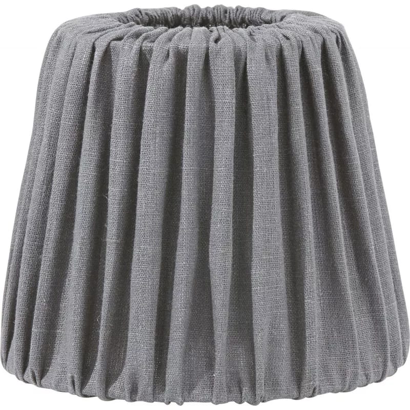 Mia Pläterad lampskärm - Grå - 20 cm, grå