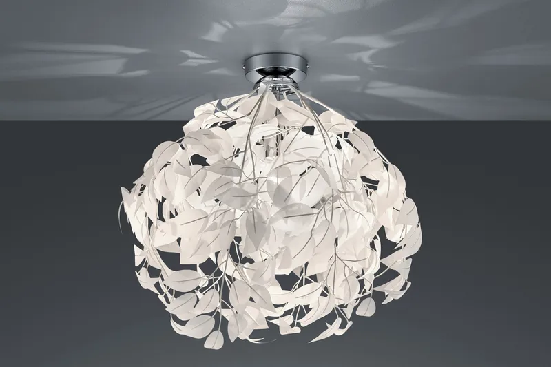 Leavy Plafond 38cm E27 vit, Vit