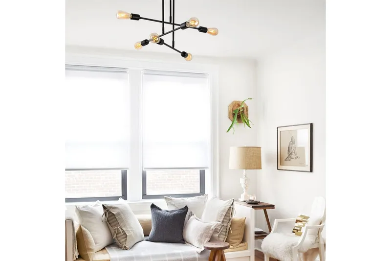 Ljuskrona Pareek Svart - Svart - Products - Belysning - Lampor & belysning inomhus - Taklampa & takbelysning - Takplafond