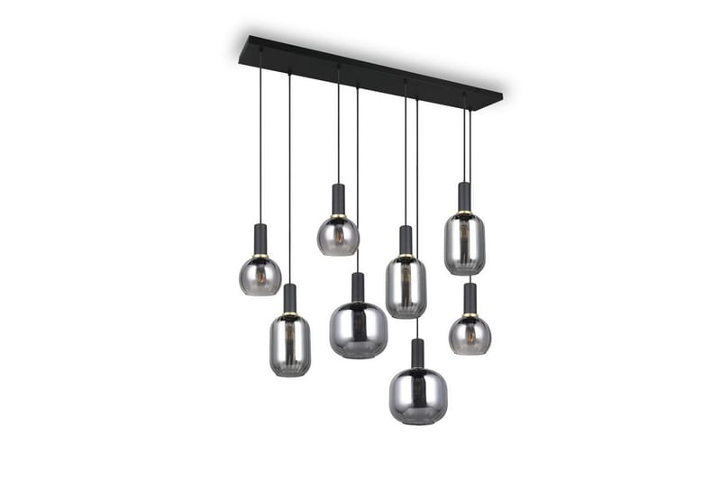 Pendel TRIO Diva 8-del, Mattsvart/kromad - 8-del, Mattsvart/kromad - Products - Belysning - Lampor & belysning inomhus - Taklampa & takbelysning - Kökslampa & taklampa kök