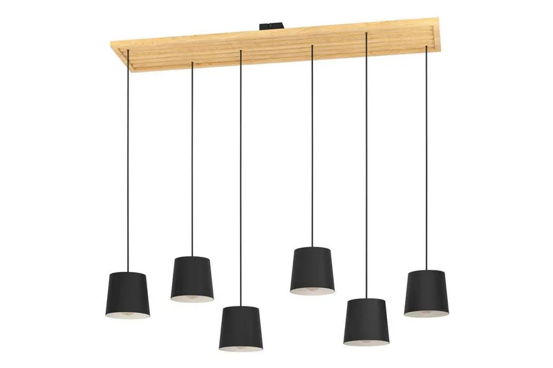 Takpendel Eglo Camarioca Svart/Trä med 5 Lampor