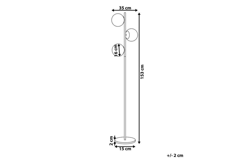 Thaslo Golvlampa 153 cm - Guld/Vit - Products - Belysning - Lampor & belysning inomhus - Golvlampa