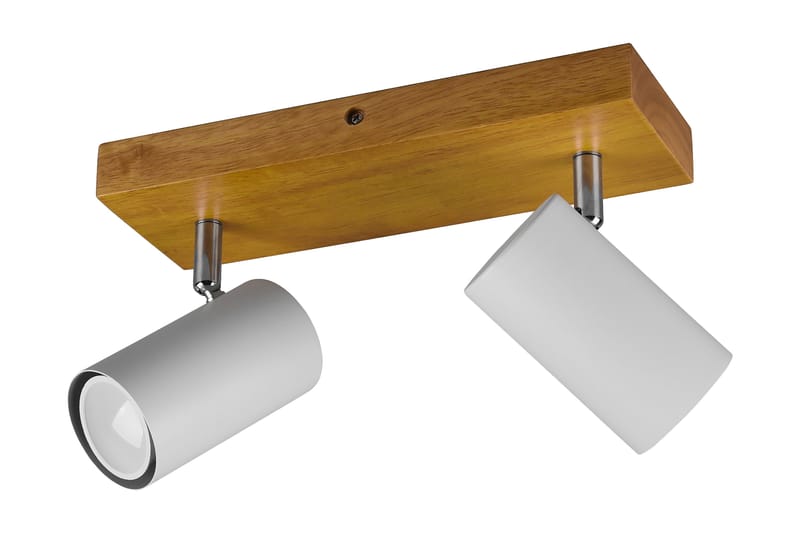 Marley spot 2L GU10 mattvit/ trä, Matt vit/Trä