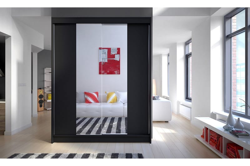 Camino Garderob 150x58x200 cm - Svart - Products - Förvaring - Garderober & garderobssystem