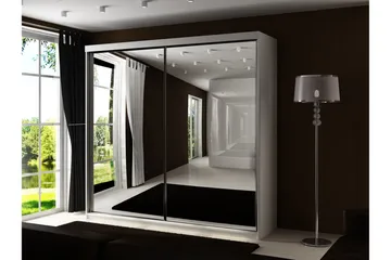 Dunkra Garderob m. Spegel 200x200 cm - Vit - Products - Förvaring - Garderober & garderobssystem