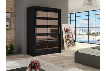 Estella Garderob Skjutdörrar Delad Spegel - Svart - Products - Förvaring - Garderober & garderobssystem