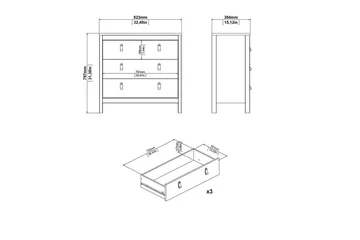 Vallvidera Byrå 82 cm - Beige - Products - Förvaring - Förvaringsmöbler - Byrå - Hallbyrå