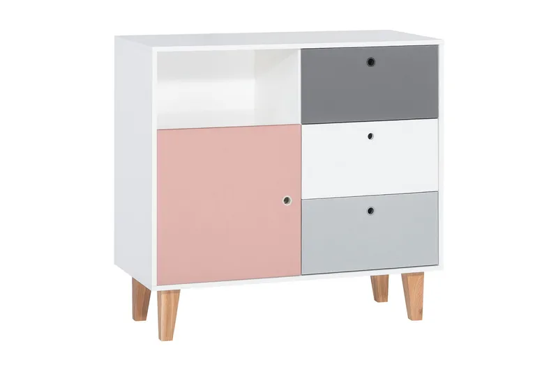 Concept Byrå Vit/Grå/Rosa, VOX