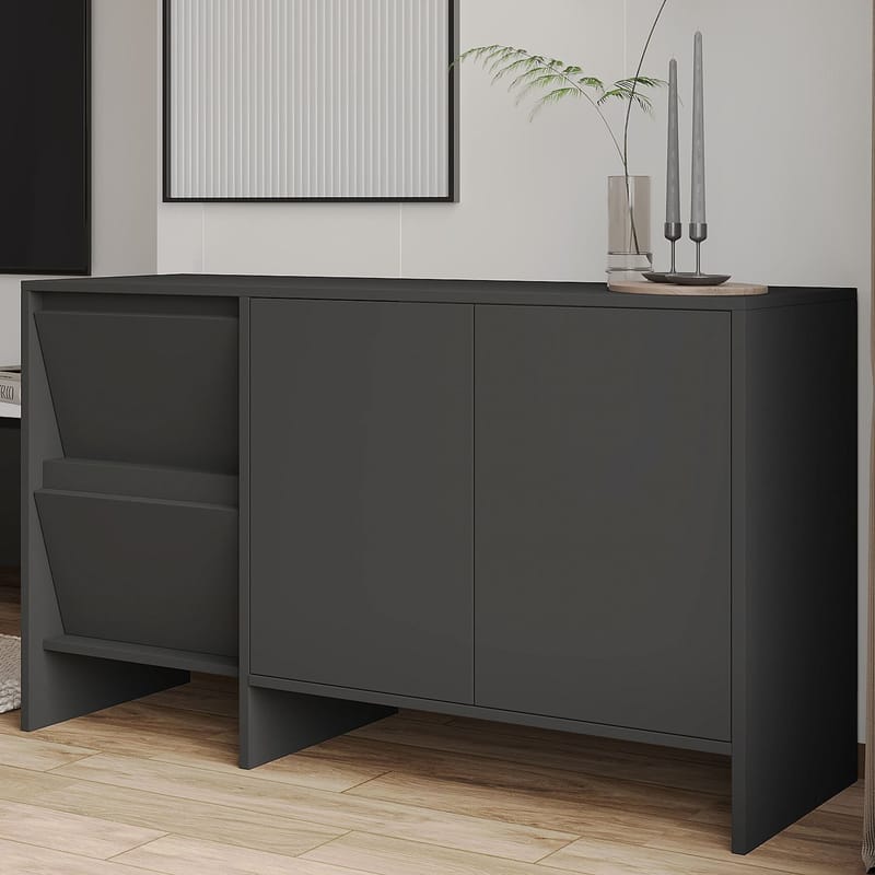 Crala Vardagsrumsmöbelset 160x40x35 cm - Antracit - Products - Förvaring - Förvaringsmöbler - Möbelset för vardagsrum