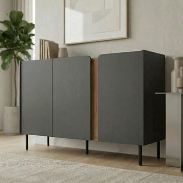 Lomar Konsol 150x82,9x40,5 cm - antracit naturlig ek svart - Products - Förvaring - Förvaringsmöbler - Sideboard & skänk
