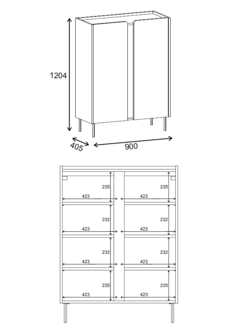 Lomar Sideboard 90x120,4x40,5 cm - Santstone, naturfärgad ek - Products - Förvaring - Förvaringsmöbler - Sideboard & skänk