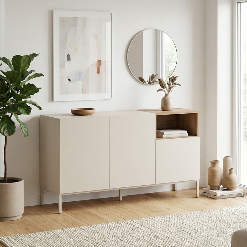 Morlen Konsol 140x80x41,8 cm - santsten naturlig ek - Products - Förvaring - Förvaringsmöbler - Sideboard & skänk