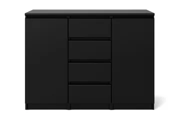 Naia Skänk med 2 Dörrar + 4 Lådor - Mattsvart - Products - Förvaring - Förvaringsmöbler - Sideboard & skänk