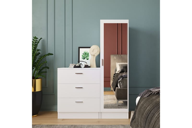 Rinorea Förvaringsskåp 40x140 cm - Vit - Products - Förvaring - Förvaringsmöbler - Byrå