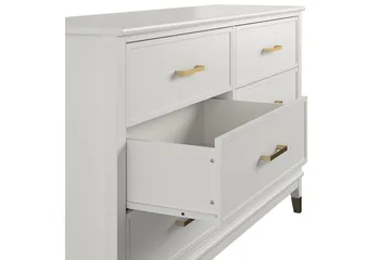 Westerleigh Byrå 144x41 cm Vit - CosmoLiving - Products - Förvaring - Förvaringsmöbler - Byrå