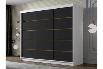 Cinerea Garderob 250x215 cm - Svart/Vit - Products - Förvaring - Garderober & garderobssystem - Garderobsskåp