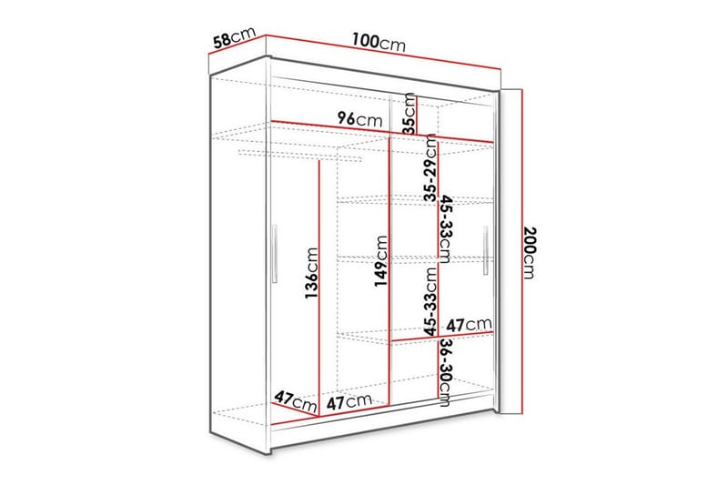 Glenmore Garderob Black - Products - Förvaring - Garderober & garderobssystem - Garderobsskåp