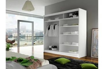 Prag Garderob 180x215 cm - Vit - Products - Förvaring - Garderober & garderobssystem - Garderobsskåp