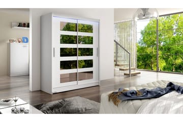 Leila Garderob med Spegel 150x200 cm - Vit - Products - Förvaring - Garderober & garderobssystem