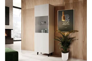 Juniskär Vitrinskåp 40 cm djup 59,6 bred 182 cm hög Ljust Trä - Products - Förvaring - Skåp - Vitrinskåp