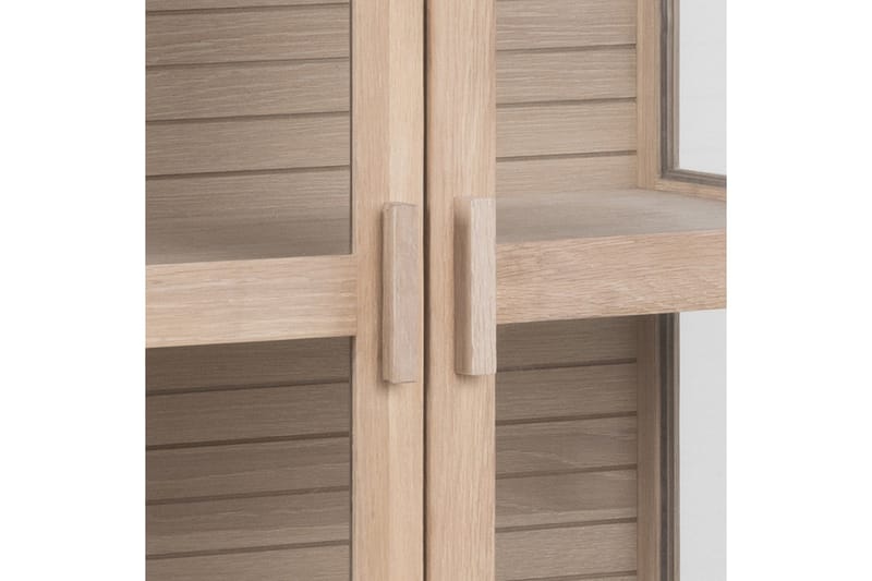 Sakie Vitrinskåp 40 cm djup 80 cm bred 180 cm hög Trä - Vit - Products - Förvaring - Skåp - Vitrinskåp