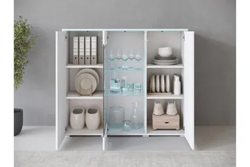 Sherie Vitrinskåp 120x104 cm - Svart - Products - Förvaring - Skåp - Vitrinskåp