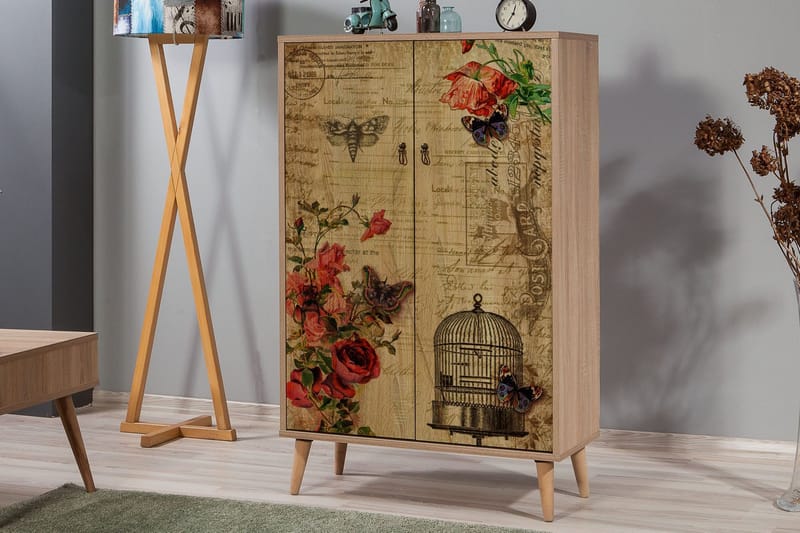 Vellavie Skåp 80 cm Vintage - Brun/Röd - Products - Förvaring - Skåp - Förvaringsskåp