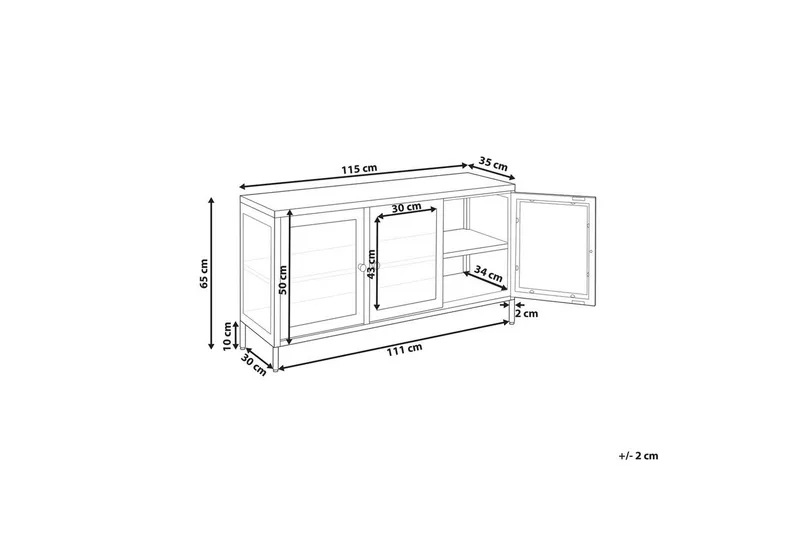 Vitrinskåp Newport Svart - Svart - Products - Förvaring - Skåp - Vitrinskåp