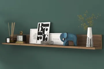 Coliandien Vägghylla 13x136 cm - Valnöt - Products - Förvaring - Småförvaring - Väggförvaring