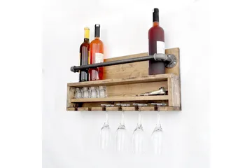 Crystalann Vägghylla 60 cm - Valnöt/Svart - Products - Förvaring - Småförvaring - Väggförvaring