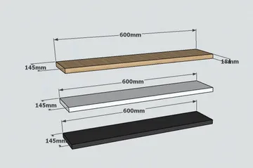 Lakasha Vägghylla 2 cm - Blå - Products - Förvaring - Småförvaring - Väggförvaring