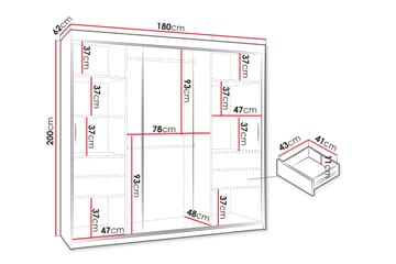 Tallmo Garderob m. Spegel 180x200 cm - Products - Förvaring - Garderober & garderobssystem