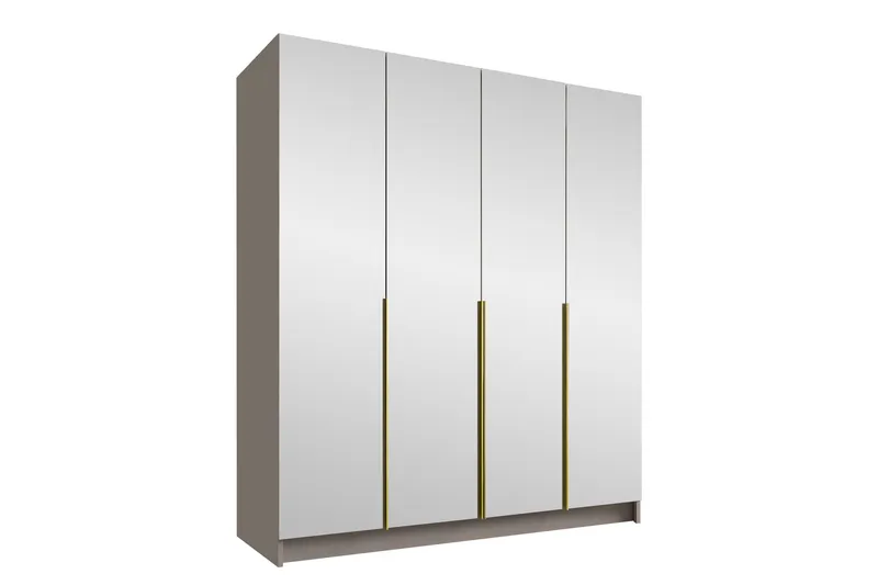 Vadstena Garderob med Spegel 200 cm, Kashmir/Guld