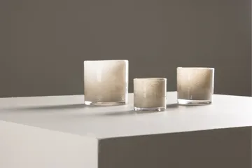 Glora Ljuslykta 8x8 cm - Beige - Products - Inredning - Ljus & dofter - Ljusstakar & ljuslyktor