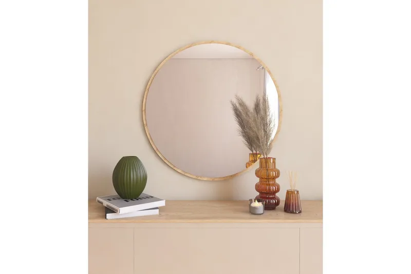 Buhem Spegel 60 cm Rund - Trä/Natur - Products - Inredning - Spegel - Hallspegel