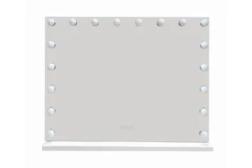 Glow Stor sminkspegel 80 cm med belysning lampor - Hollywood spegel med USB-charging - Vit - Products - Inredning - Spegel - Sminkspegel