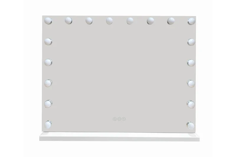 Glow Stor sminkspegel 80 cm med belysning lampor - Hollywood spegel med USB-charging - Vit - Products - Inredning - Spegel - Sminkspegel