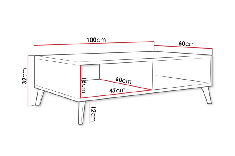 Akihiko Soffbord 100 cm - Cashmere - Products - Möbler - Bord & matgrupp - Soffbord