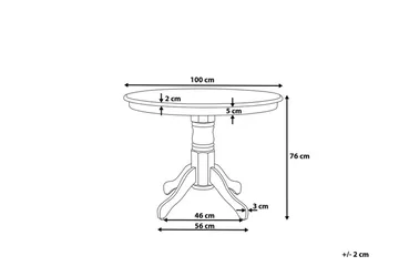 Akron Matbord 100 cm - Vit - Products - Möbler - Bord & matgrupp - Matbord & köksbord