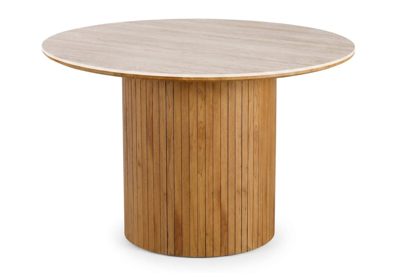 Arvo Matbord Rund 120 cm Travertin - Ek - Products - Möbler - Bord & matgrupp - Matbord & köksbord