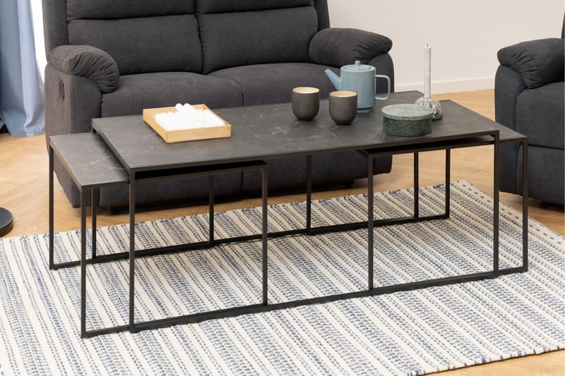 Elgrau Soffbord 120x60 cm - Svart - Products - Möbler - Bord & matgrupp - Avlastningsbord & sidobord - Satsbord